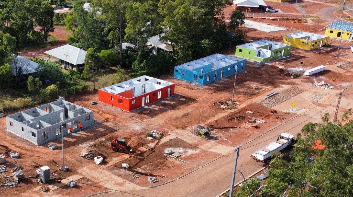New homes under construction in Yirrkala (Northern Territory) 2023