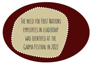 The need for First Nations employees in leadership was identified at the Garma Festival in 2022