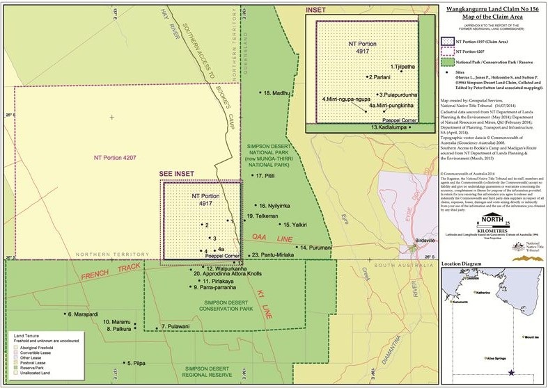 Map of the claim area