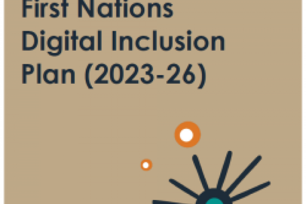 PDF document cover for First Nations Digital Inclusion Plan 2023-26