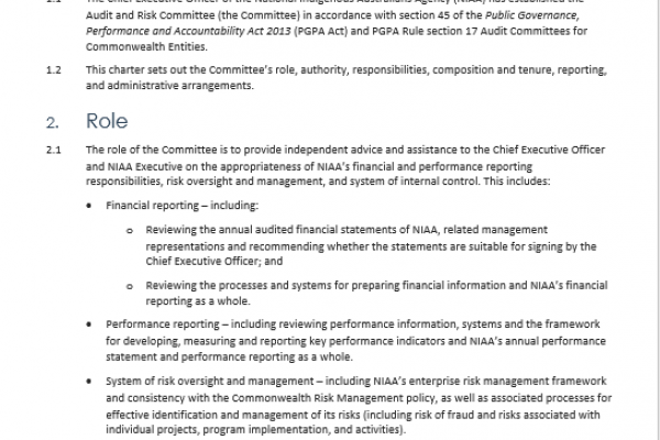 Audit and Risk Committee Charter