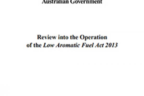 Review into the Operation of the Low Aromatic Fuel Act 2013