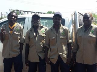 Asyrikarrak Kirim Rangers - Henry Kundu, Brendon Lemon, Nickolas Warragul, Klara Kundu (Rita Miller absent). Photo © Deewin Kirim Aboriginal Corporation