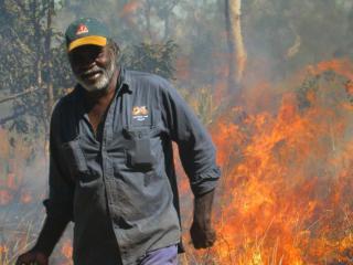 Ranger undertaking prescribed burning. Photo: © Garawa and Garawa Rangers