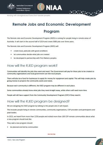 Fact Sheet: Remote Jobs and Economic Development Program