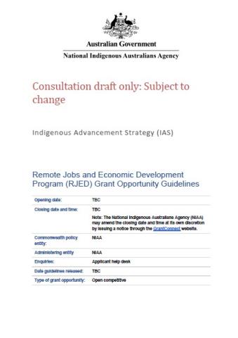 RJED Draft GOGs consultation cover