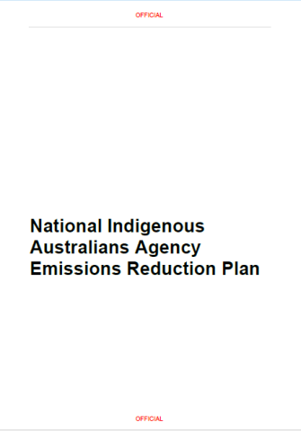 NIAA Emissions Reduction Plan cover