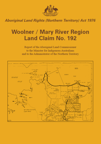 Woolner / Mary River Region Land Claim No. 192 Report