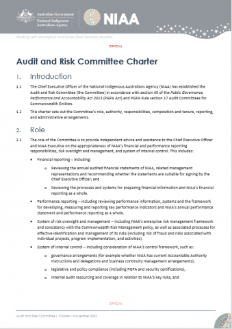 Audit and Risk Committee Charter