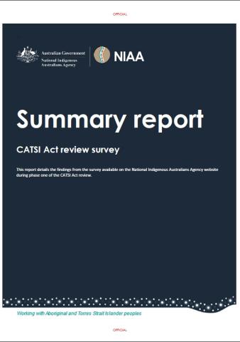 CATSI Act review survey - Summary report