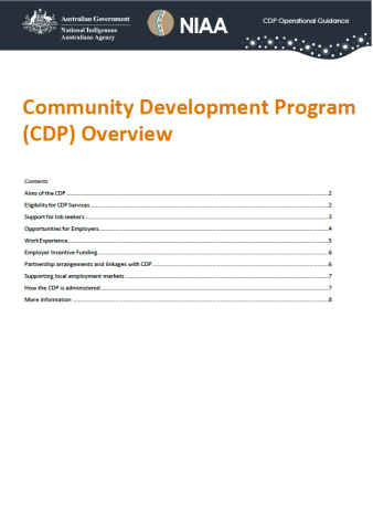 Community Development Programme (CDP) Overview
