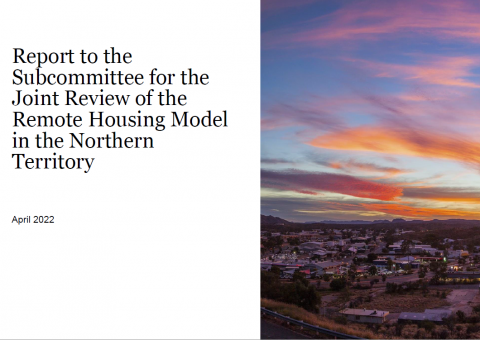 Report to the Subcommittee for the Joint Review of the Remote Housing Model in the Northern Territory