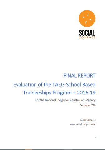 Evaluation of the TAEG-School Based Traineeships Program – 2016-19 Final Report