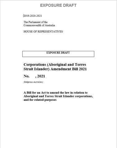 CATSI Amendment Bill exposure draft and supporting materials