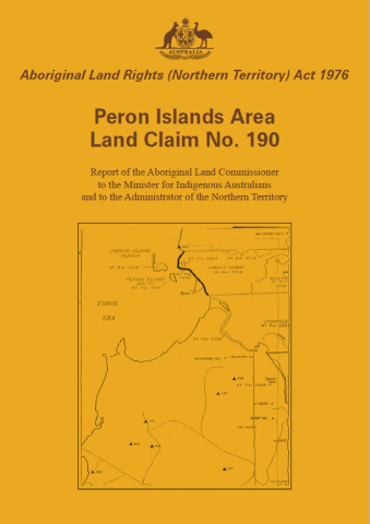 Peron Islands Land Claim No. 190 Report