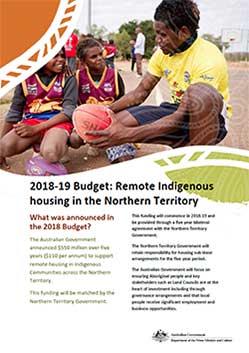 2018-19 Budget: Remote Indigenous housing in the Northern Territory