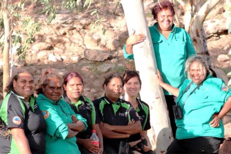 From left: Genise Williams, Topsy Ebatarinja, Faith Malbunka, Joanne Armstrong, Danielle Shallow, Sonya Braybon, Cheyene Pareroultja